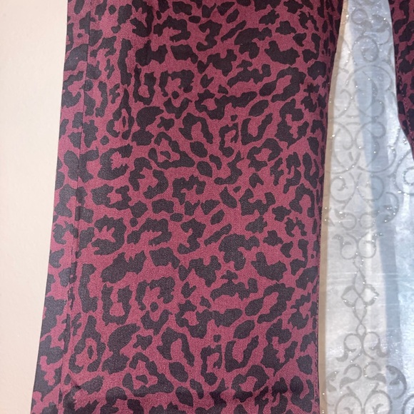 Cheetah print burgundy with black pants - Picture 3 of 4